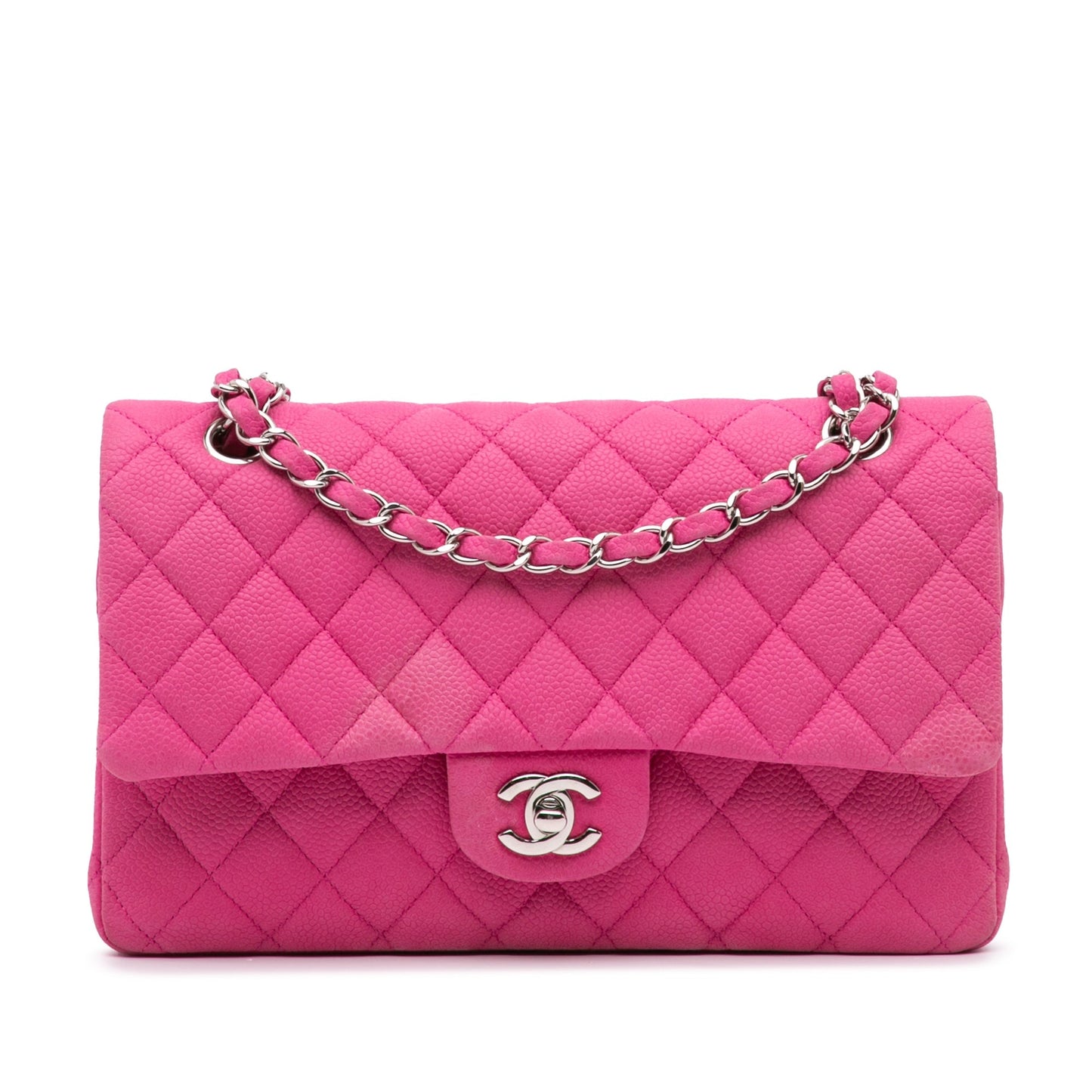 Chanel Medium Classic Caviar Double Flap Pink