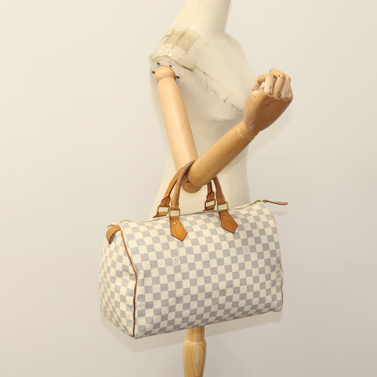 Louis Vuitton Speedy 35 Canva white