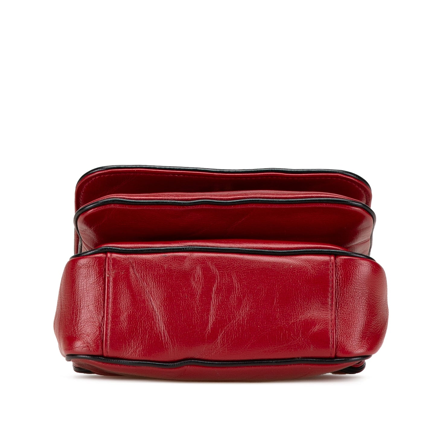 Gucci Mini Leather Marina Shoulder Bag Red