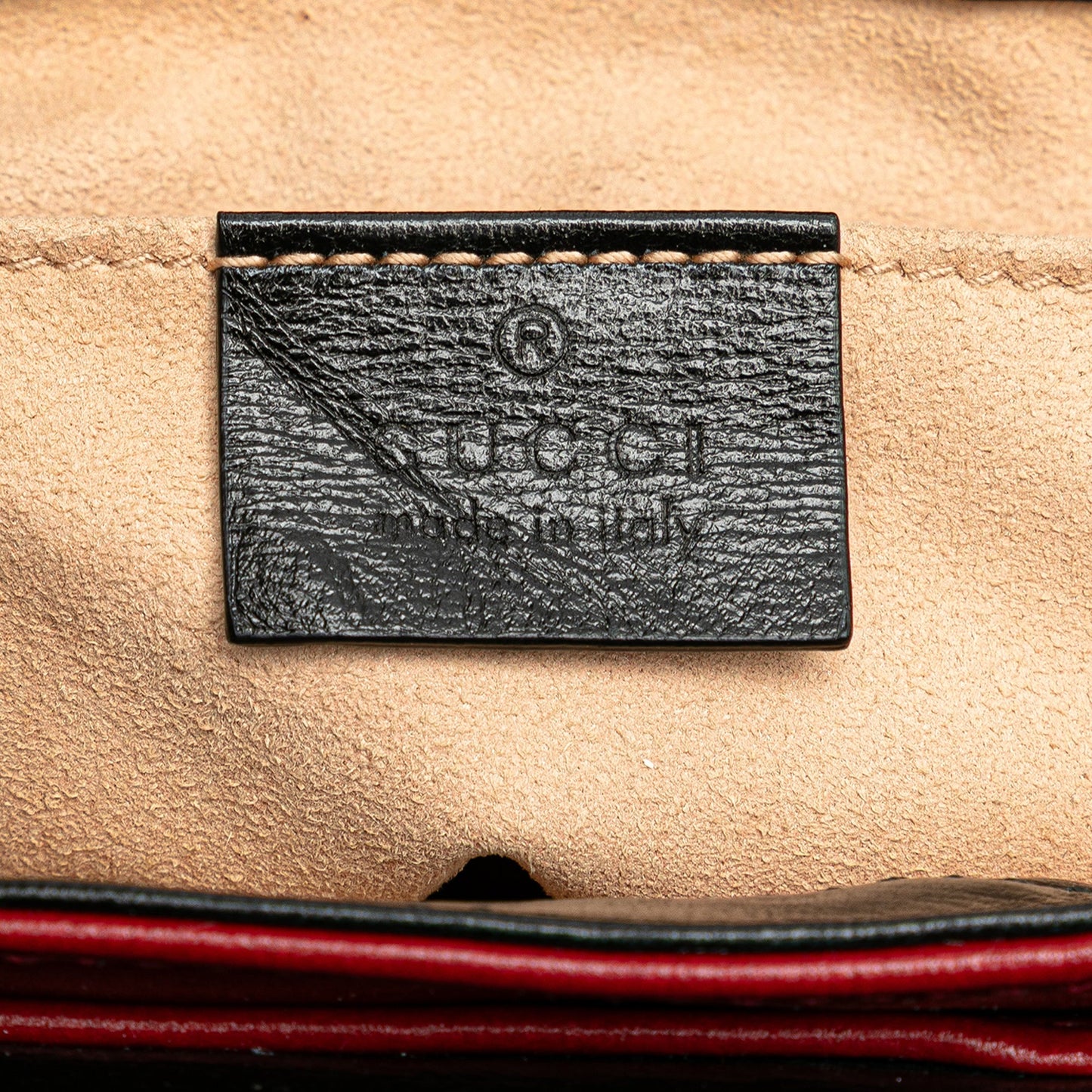 Gucci Mini Leather Marina Shoulder Bag Red