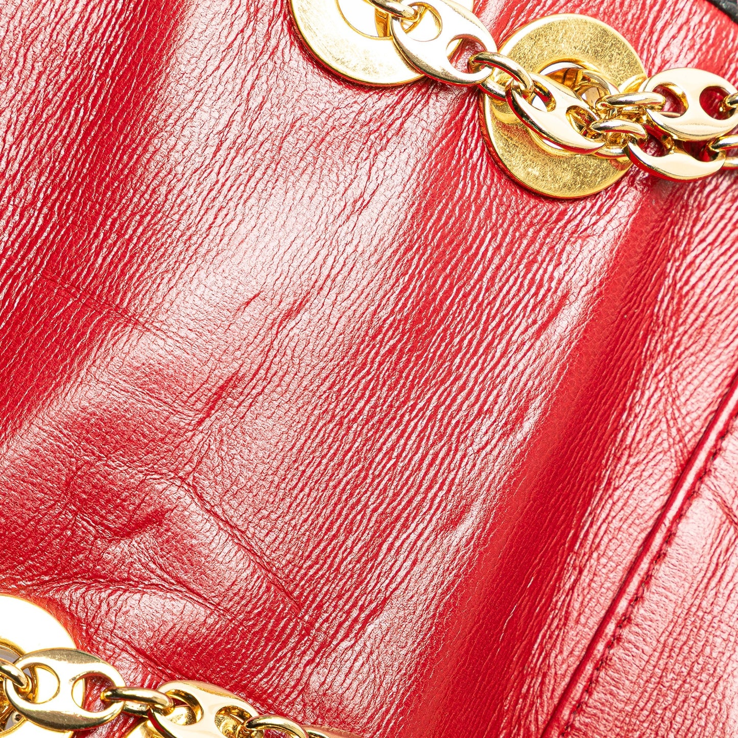 Gucci Mini Leather Marina Shoulder Bag Red