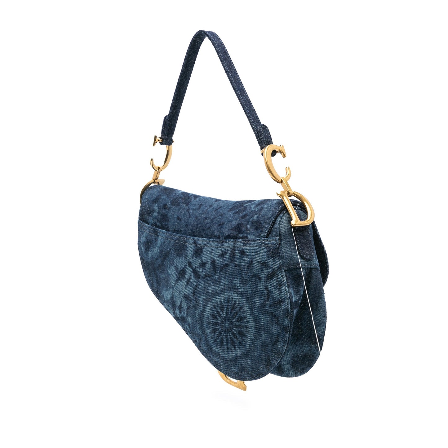 Dior Denim Tie Dye Saddle Bag Blue