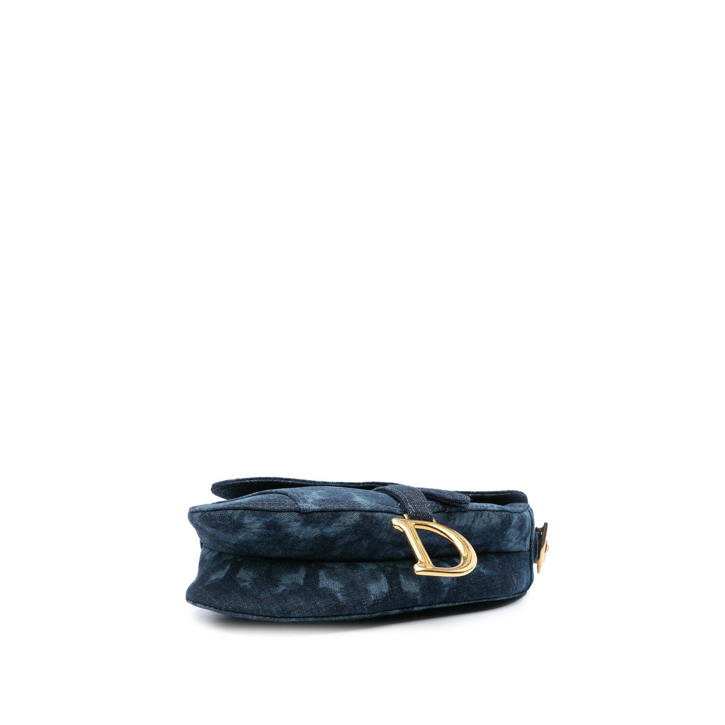 Dior Denim Tie Dye Saddle Bag Blue