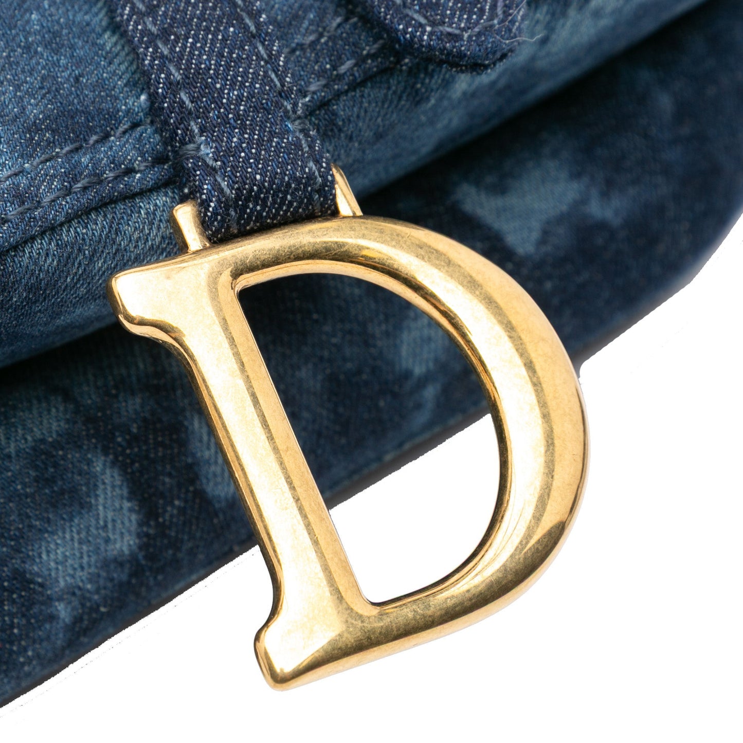 Dior Denim Tie Dye Saddle Bag Blue