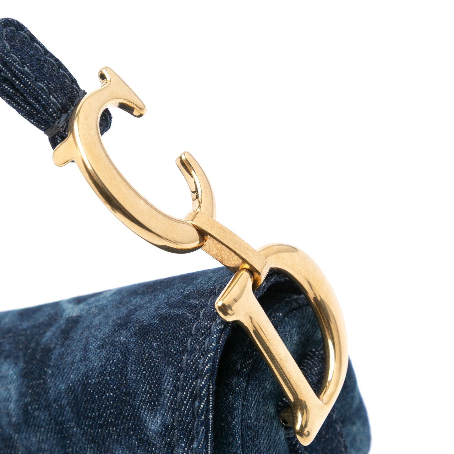 Dior Denim Tie Dye Saddle Bag Blue