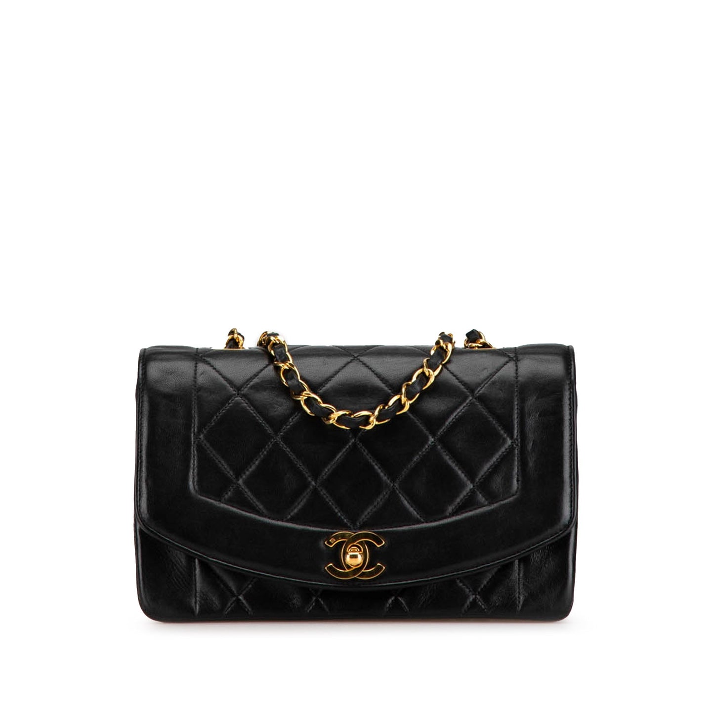 Chanel Small Lambskin Diana Flap Black