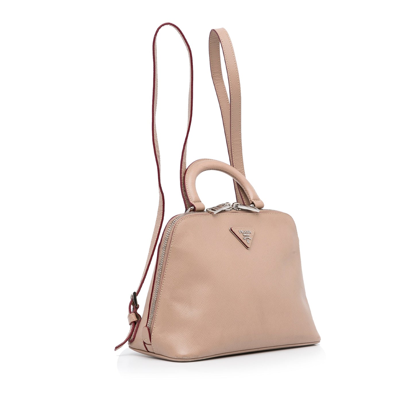 Prada Saffiano Lux Promenade Backpack Brown