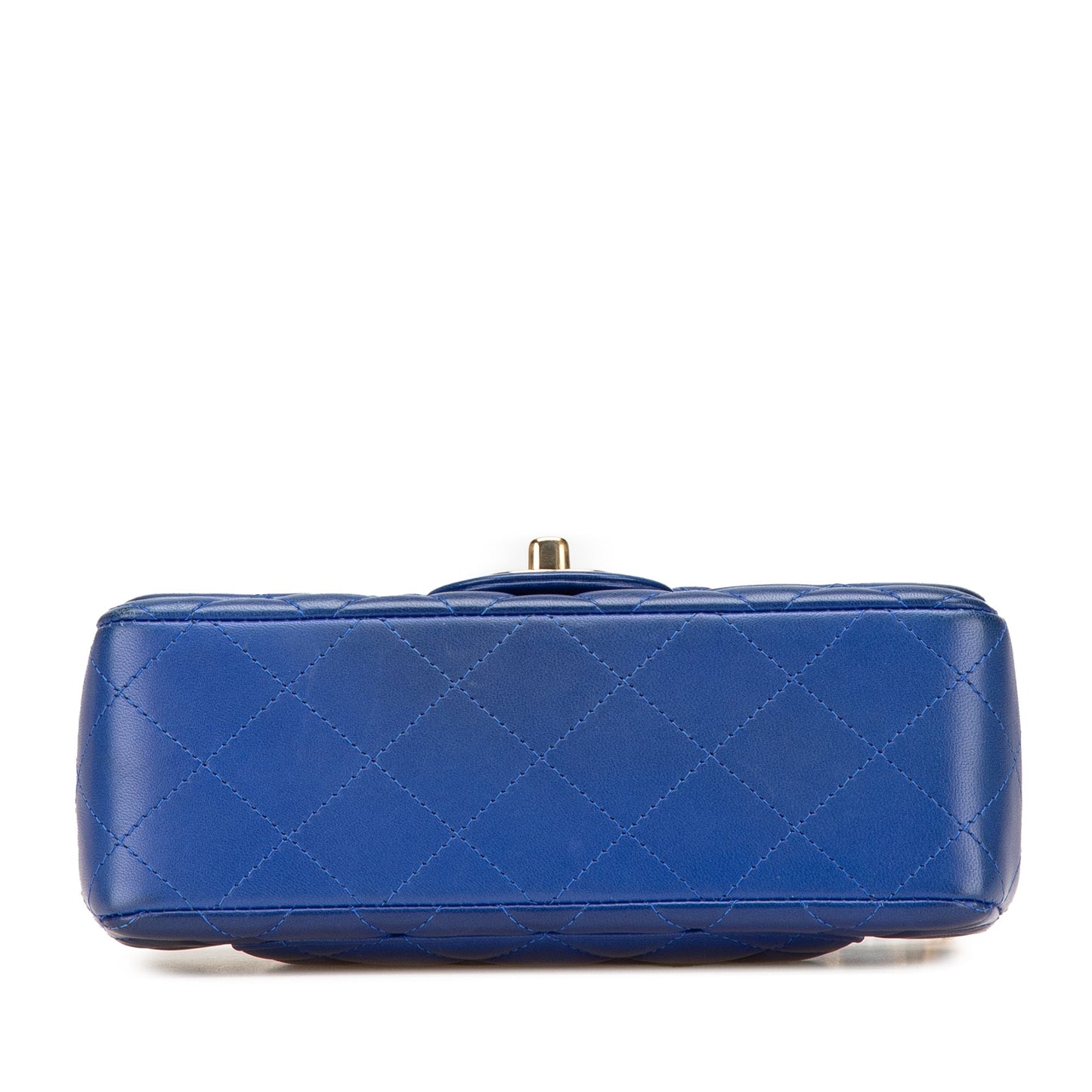 Chanel Mini Rectangular Classic Lambskin Single Flap Blue