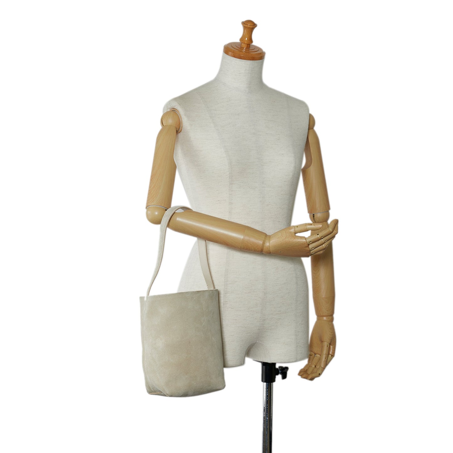 The Row Small N/S Park Suede Tote Brown
