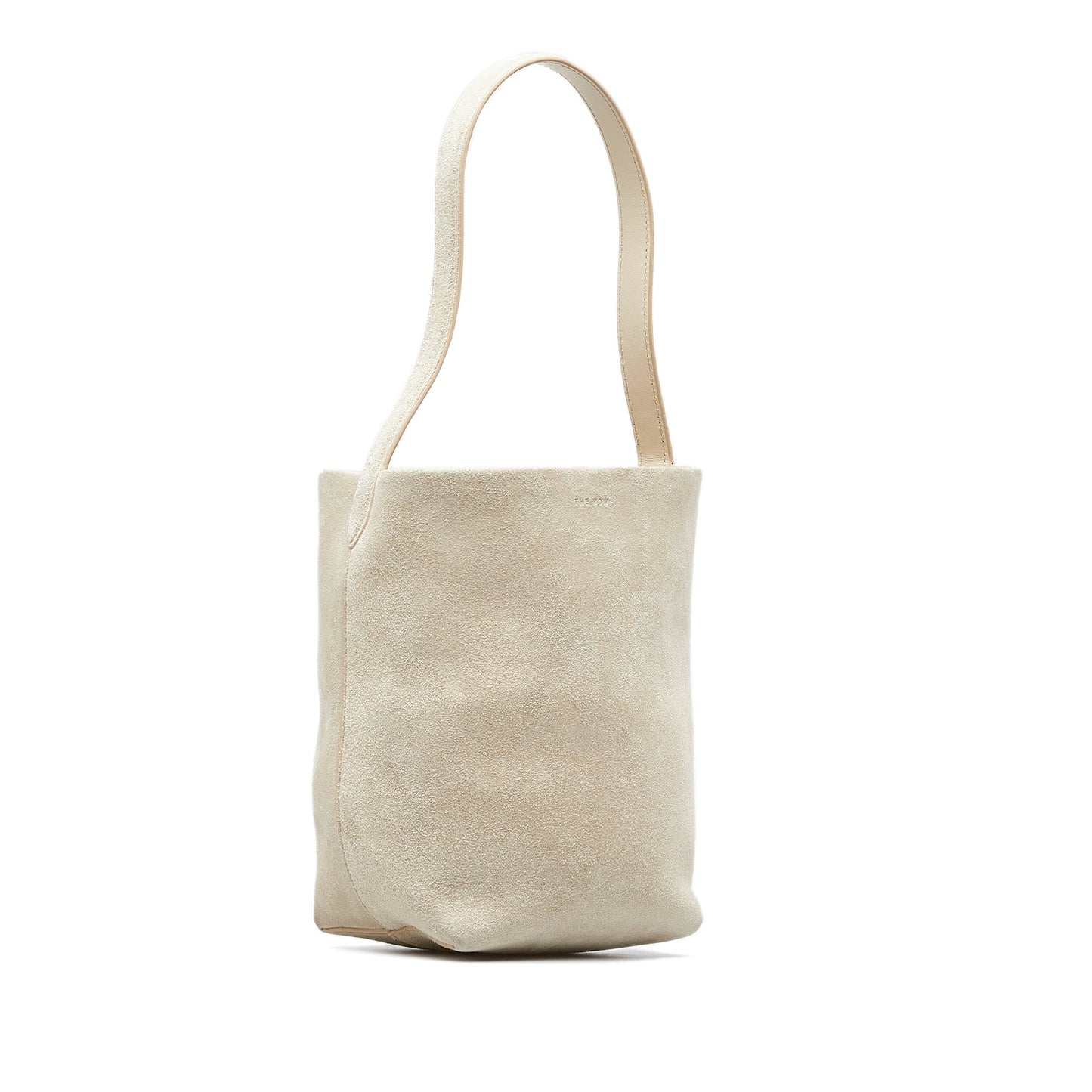The Row Small N/S Park Suede Tote Brown
