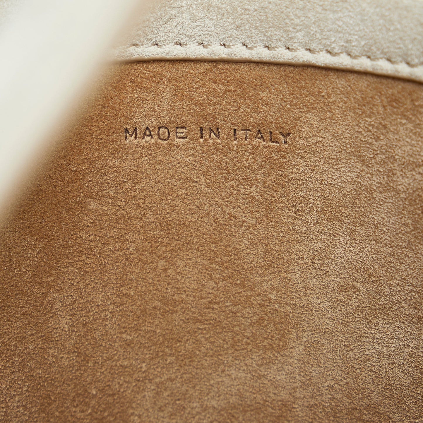 The Row Small N/S Park Suede Tote Brown