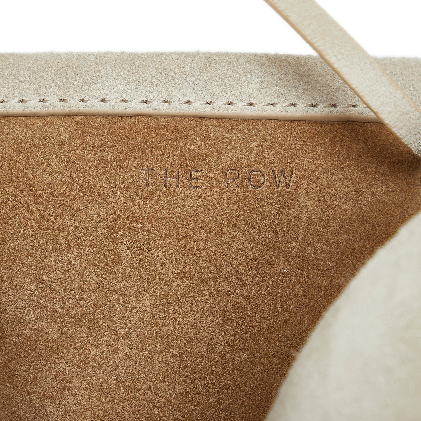 The Row Small N/S Park Suede Tote Brown