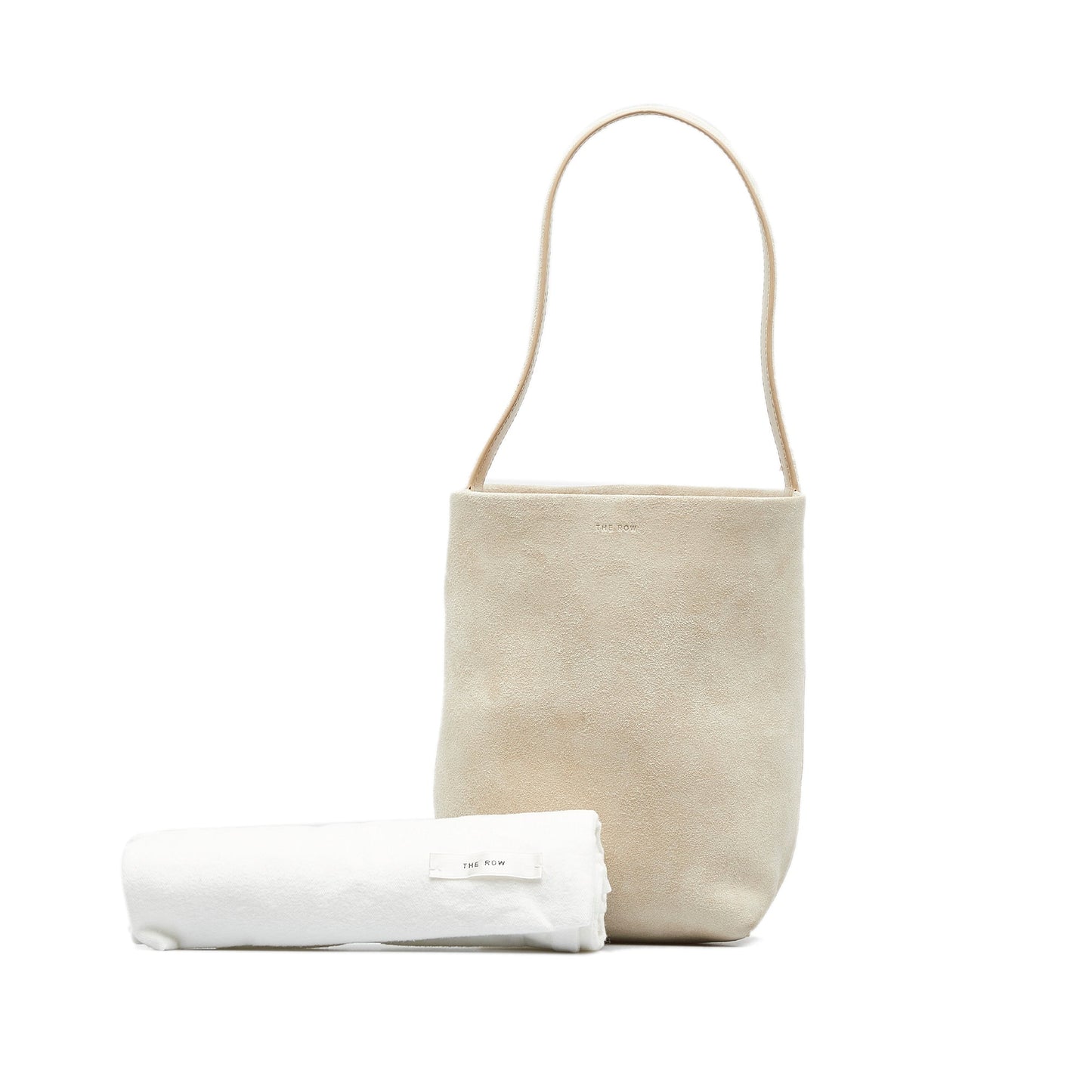 The Row Small N/S Park Suede Tote Brown