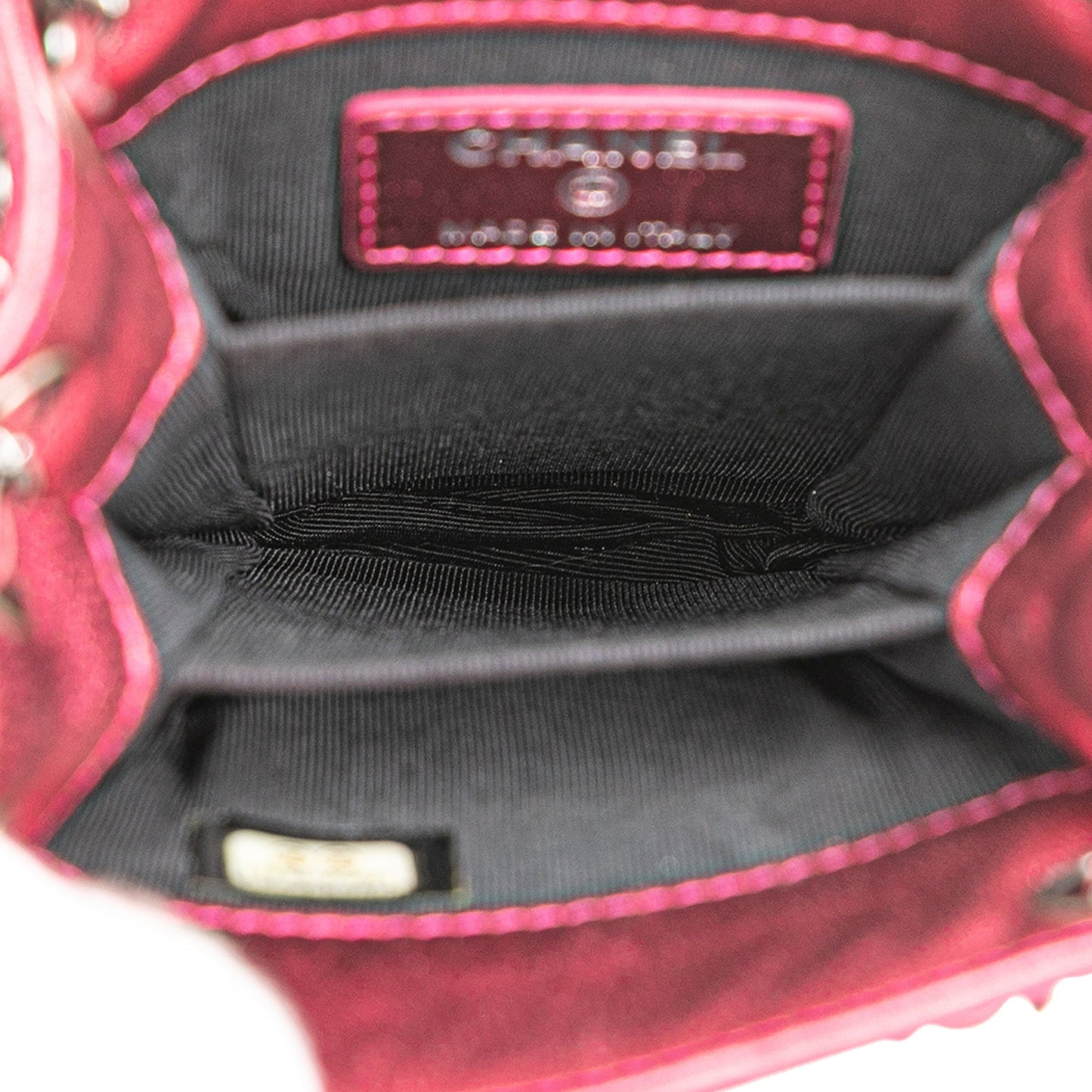Chanel CC Patent Phone Holder Crossbody Pink
