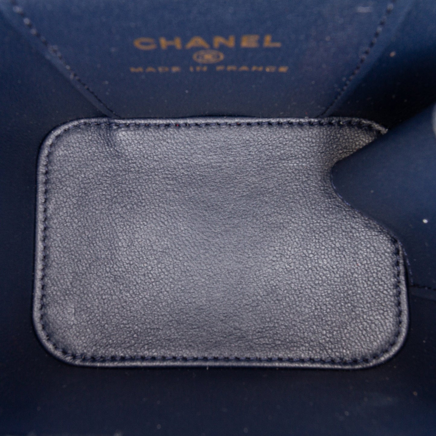 Chanel Small Lambskin Top Handle Vanity Bag Blue