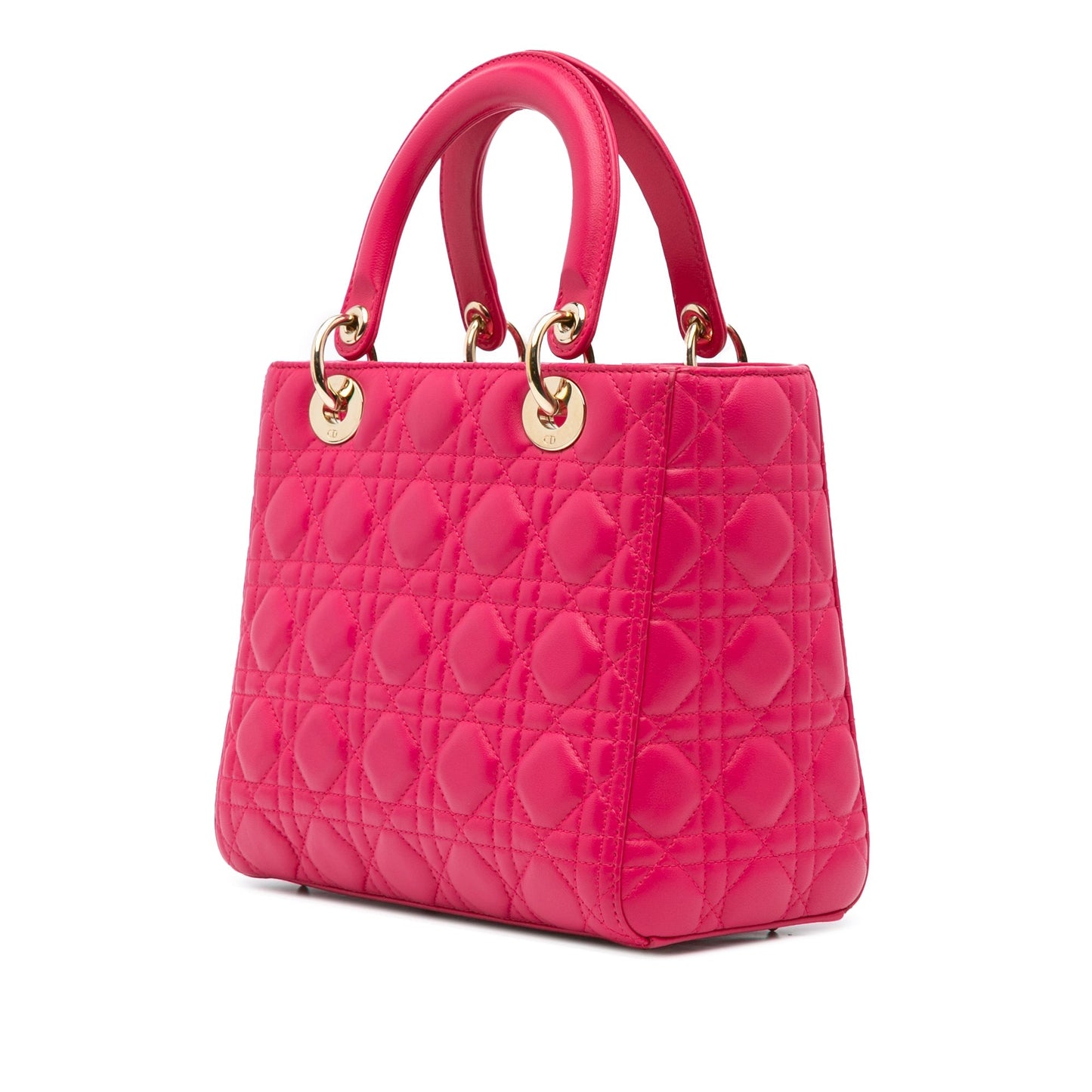 Dior Medium Lambskin Cannage Lady Dior Pink