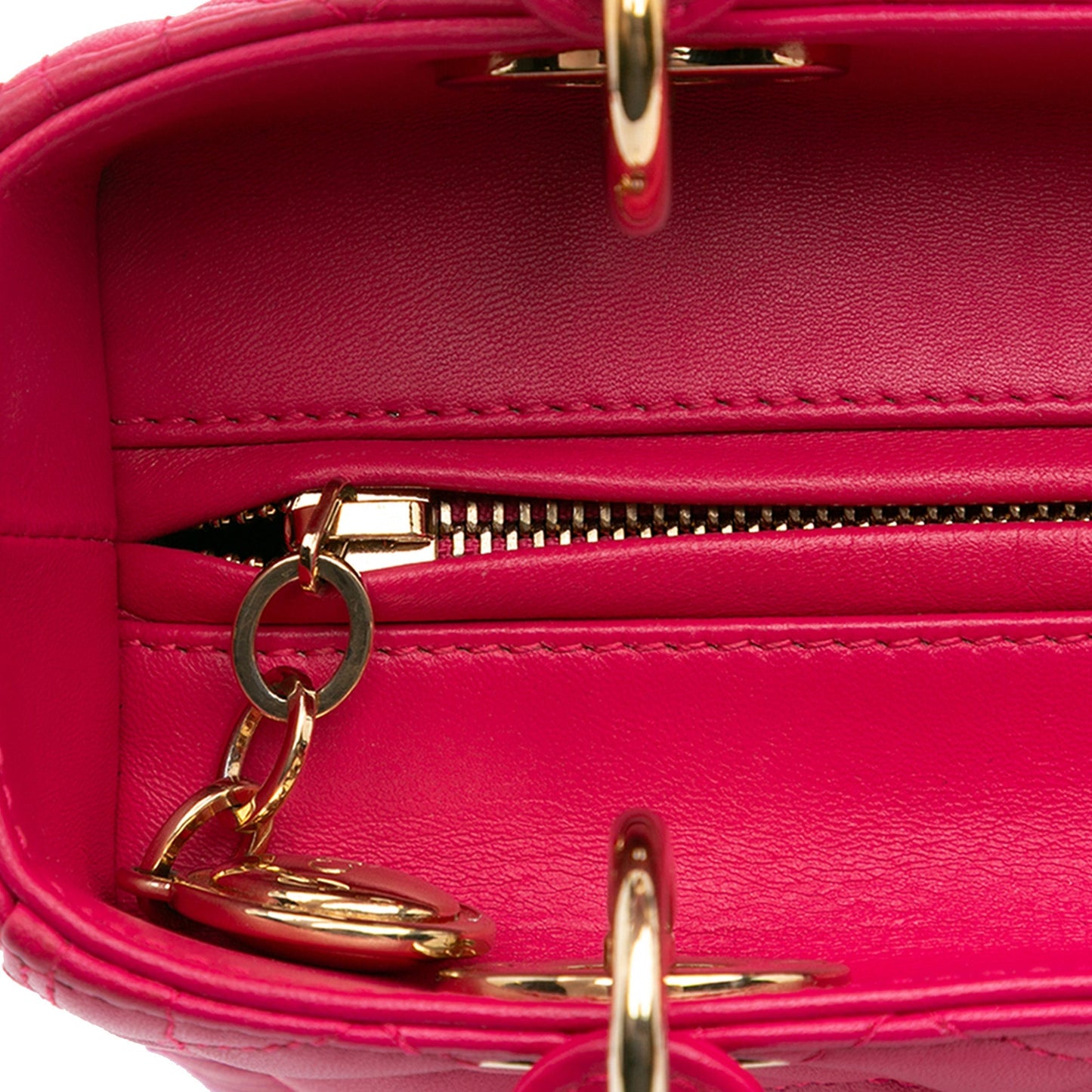 Dior Medium Lambskin Cannage Lady Dior Pink