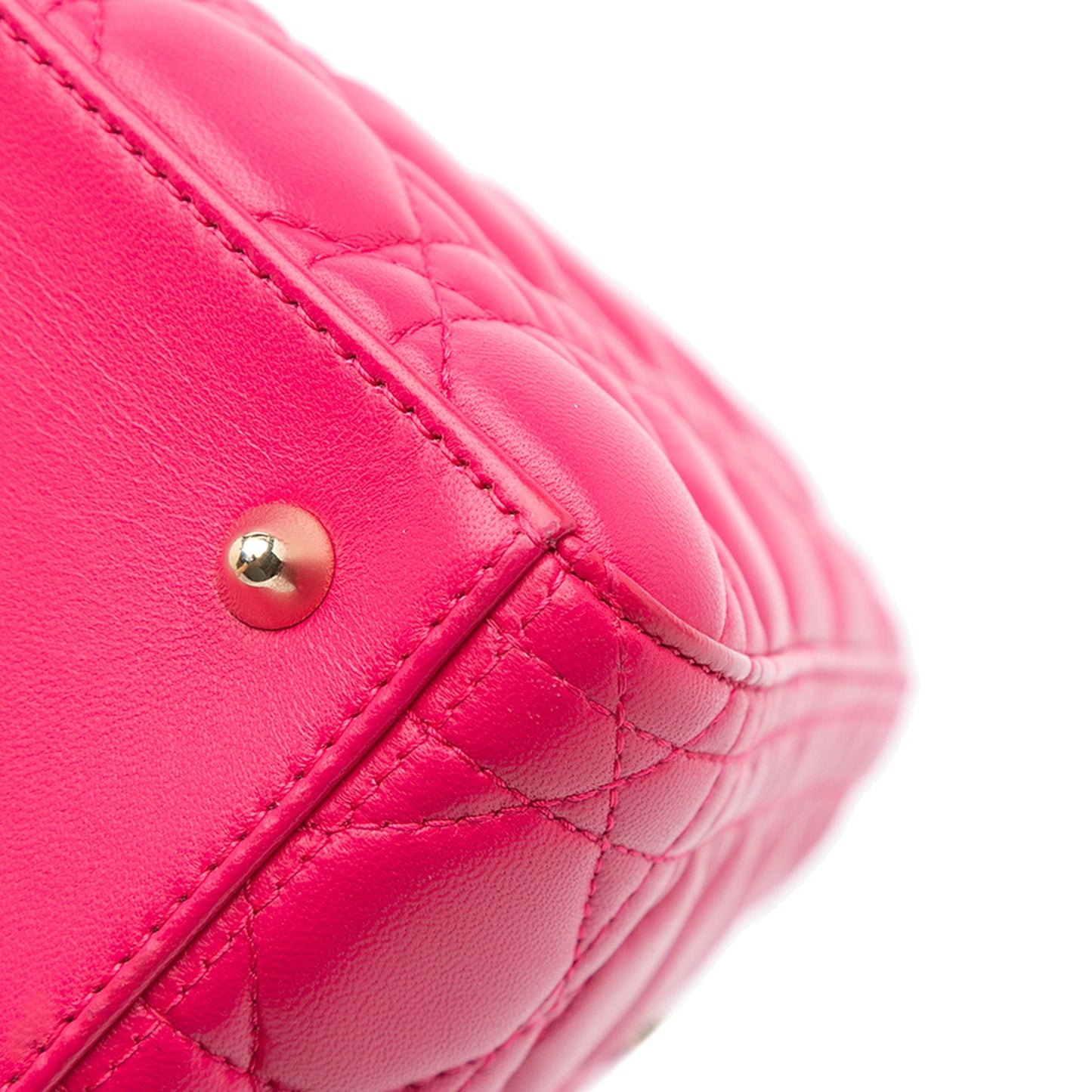 Dior Medium Lambskin Cannage Lady Dior Pink