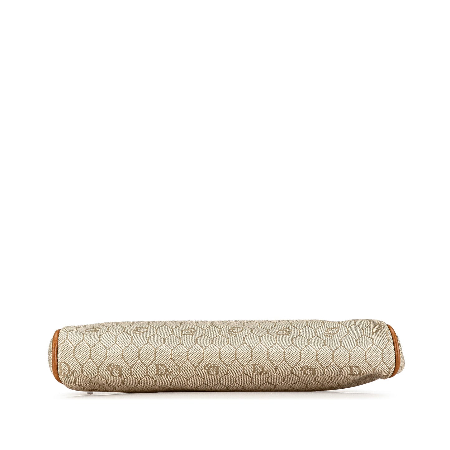 Dior Honeycomb Coated Canvas Clutch Brown