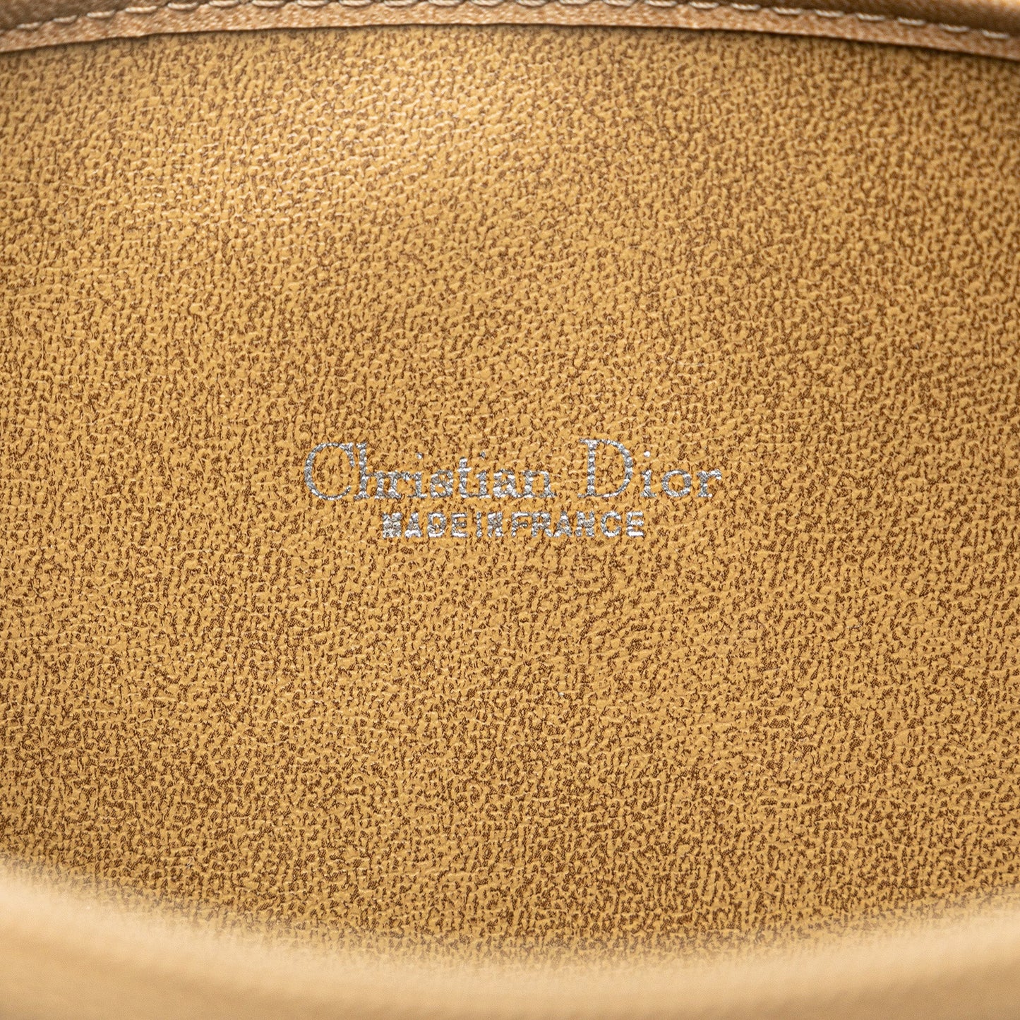 Dior Honeycomb Coated Canvas Clutch Brown