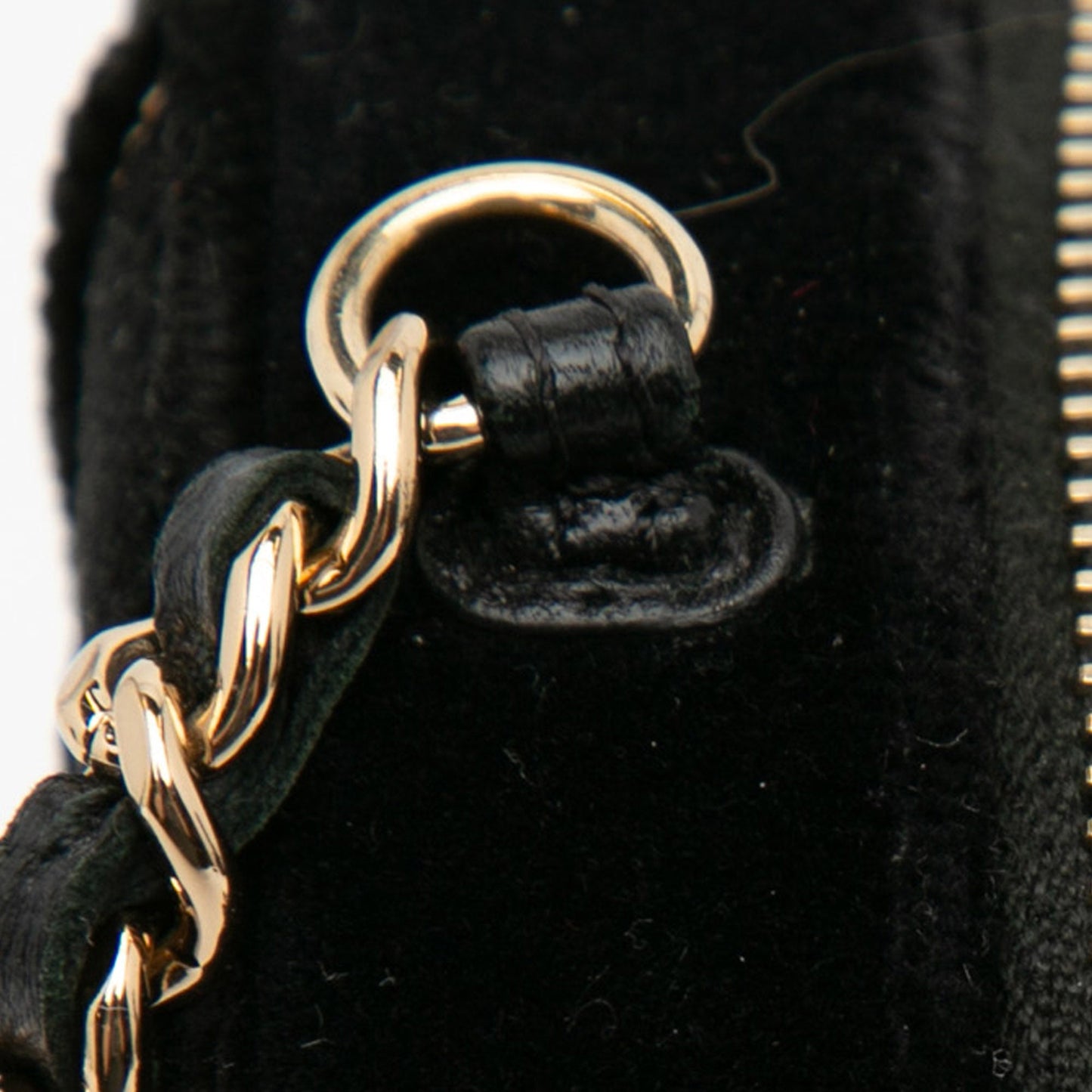 Chanel Velvet Pearl Sequin Round Crossbody Black