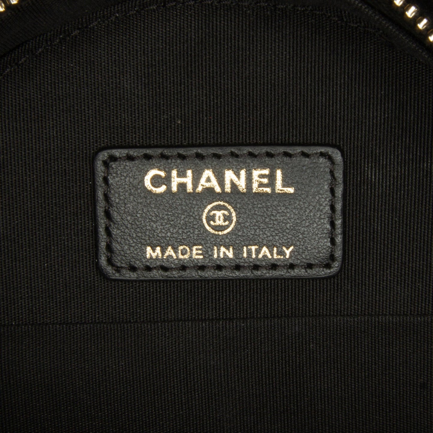 Chanel Velvet Pearl Sequin Round Crossbody Black