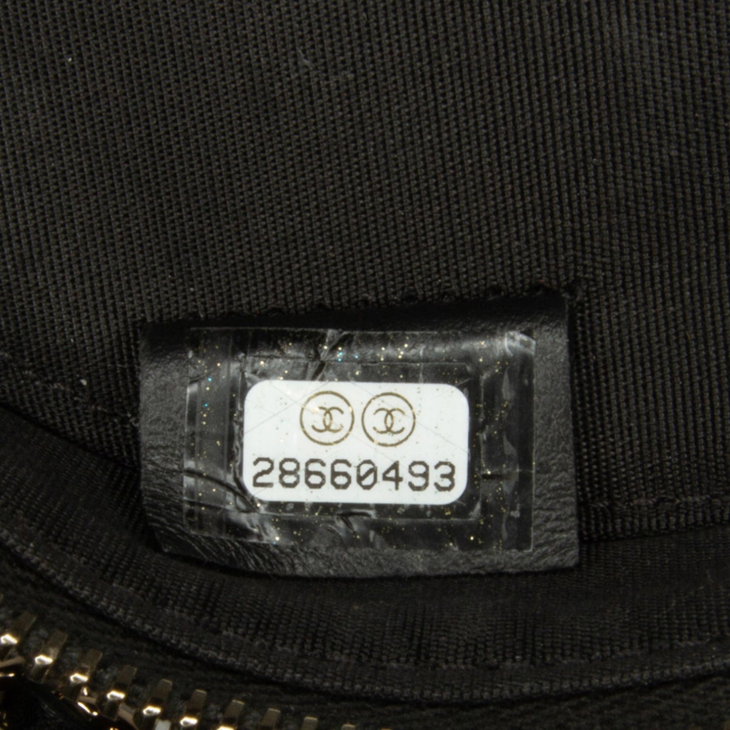 Chanel Velvet Pearl Sequin Round Crossbody Black
