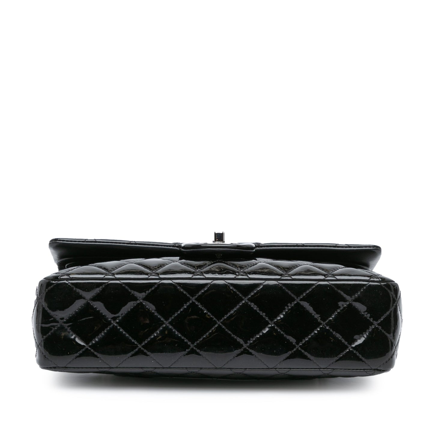 Chanel Medium Classic Patent Double Flap Black