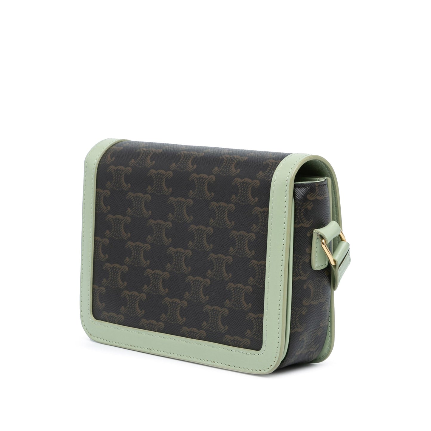 Celine Teen Coated Canvas Triomphe Crossbody Brown