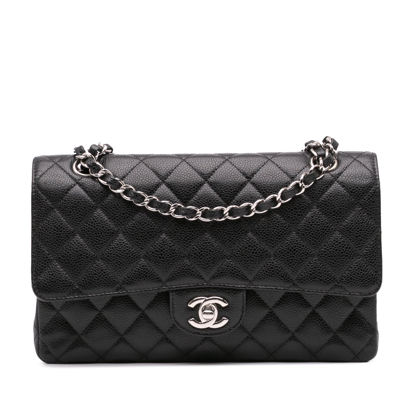 Chanel Medium Classic Caviar Double Flap Black