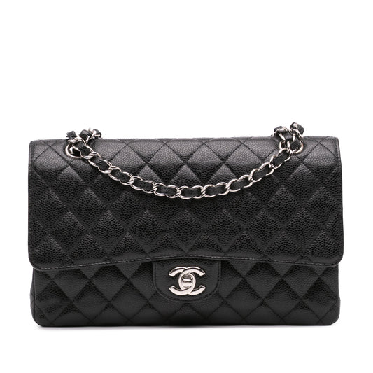 Chanel Medium Classic Caviar Double Flap Black