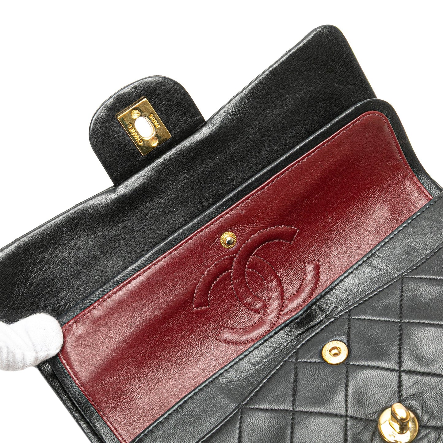 Chanel Small Classic Lambskin Double Flap Black