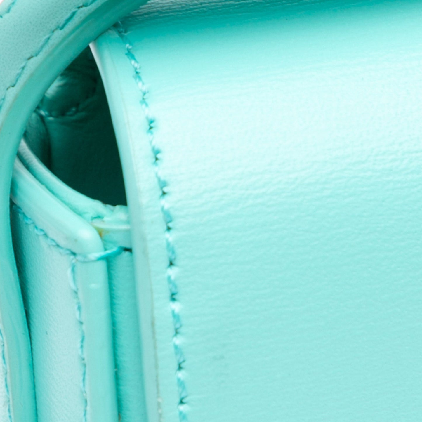 Celine Mini Shiny Calfskin Triomphe Crossbody Blue