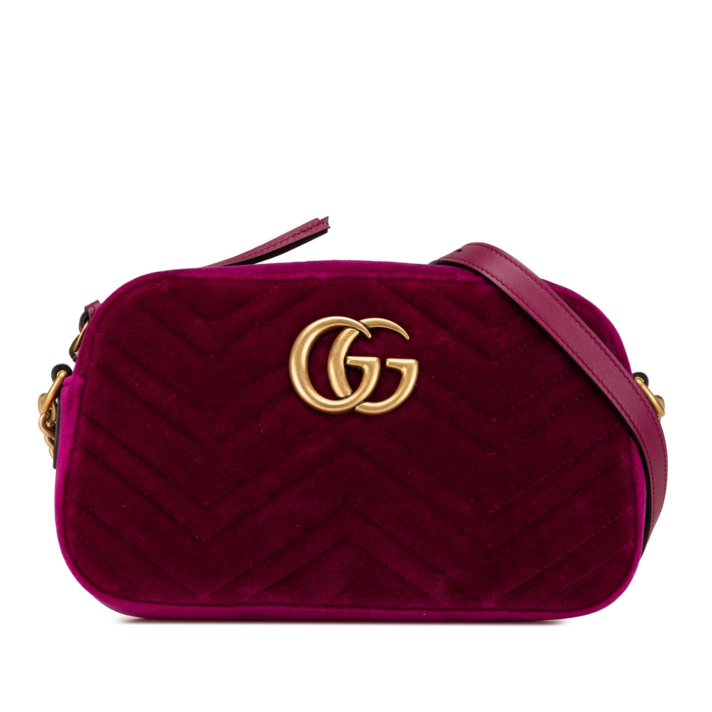 Gucci Small GG Marmont Matelasse Crossbody Purple
