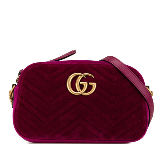 Gucci Small GG Marmont Matelasse Crossbody Purple