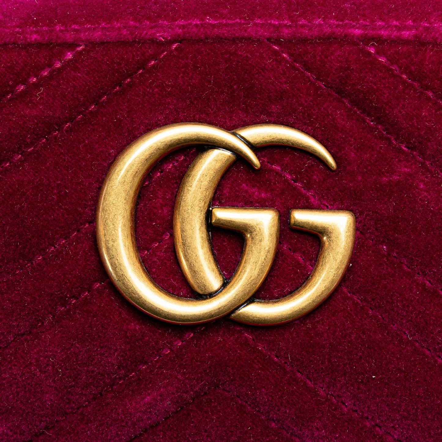 Gucci Small GG Marmont Velvet Matelasse Crossbody Purple