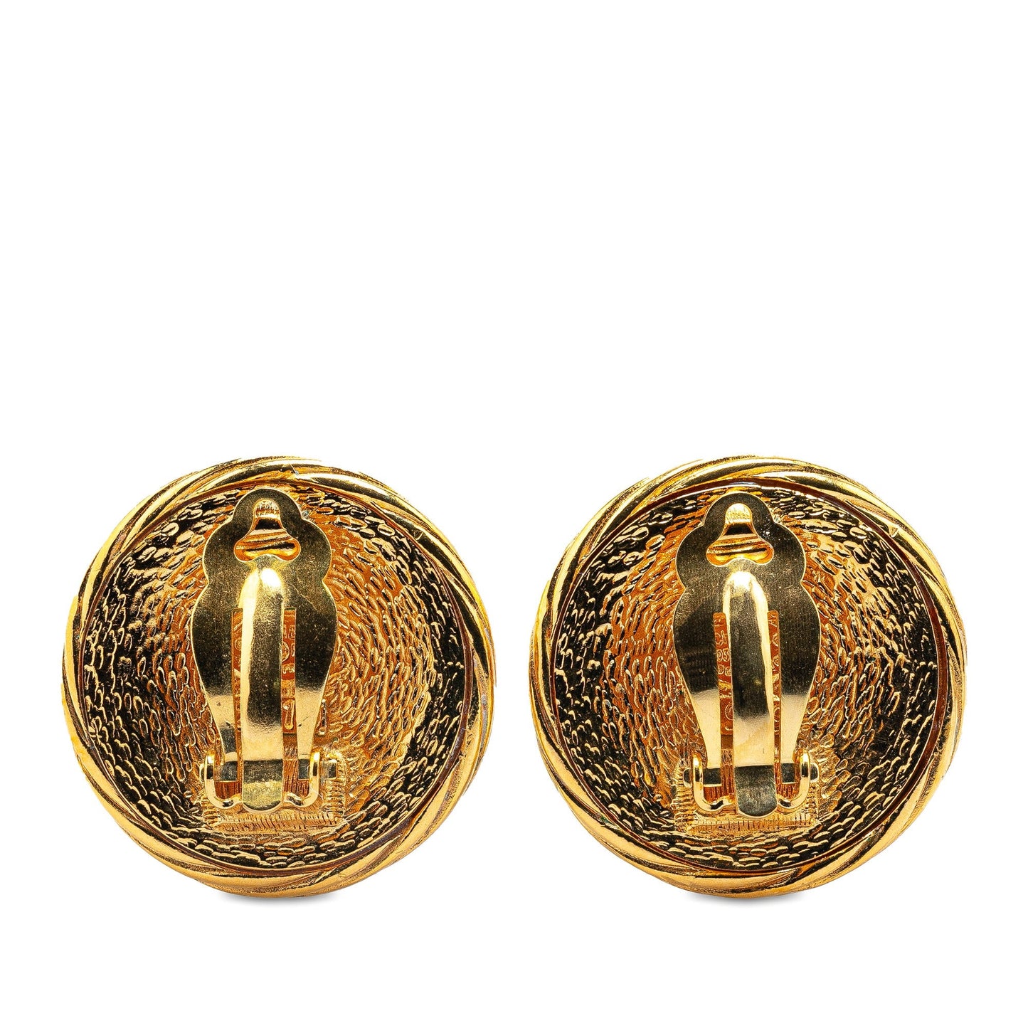 Chanel Gold Plated CC Clip On Earrings Gold