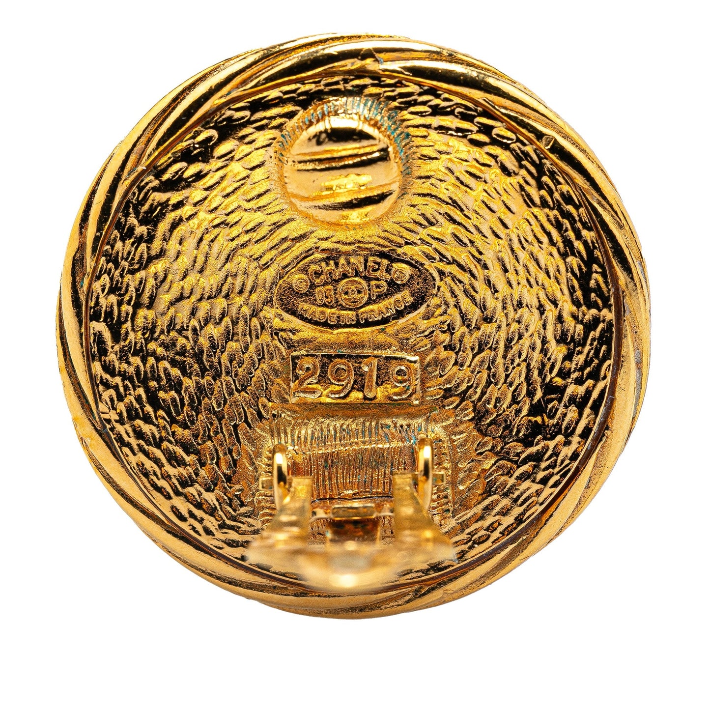 Chanel Gold Plated CC Clip On Earrings Gold