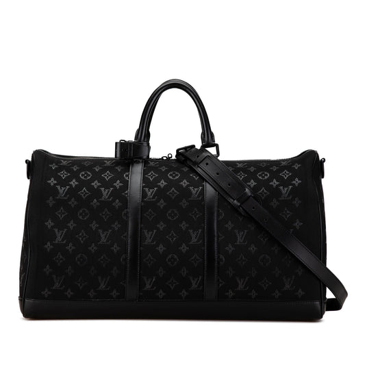 Louis Vuitton Monogram Light Up Keepall Bandouliere 50 Black