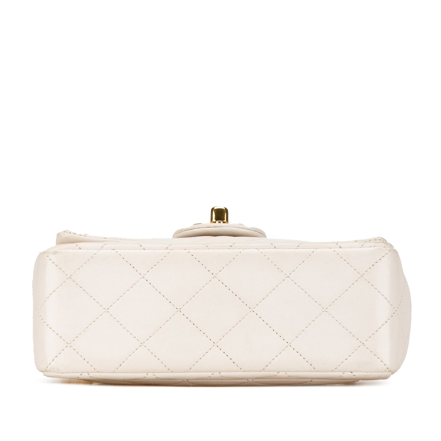 Chanel Mini Square Classic Lambskin Single Flap White