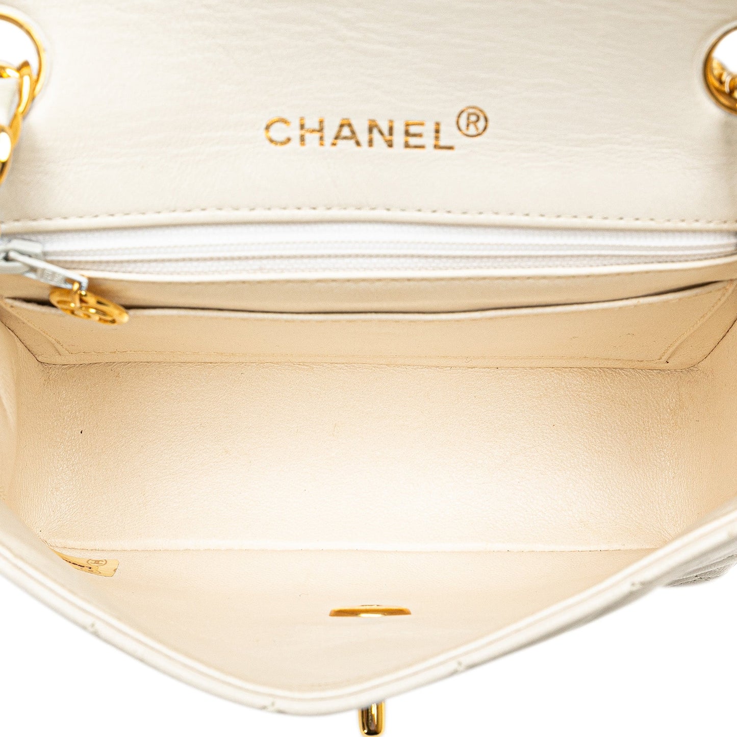 Chanel Mini Square Classic Lambskin Single Flap White