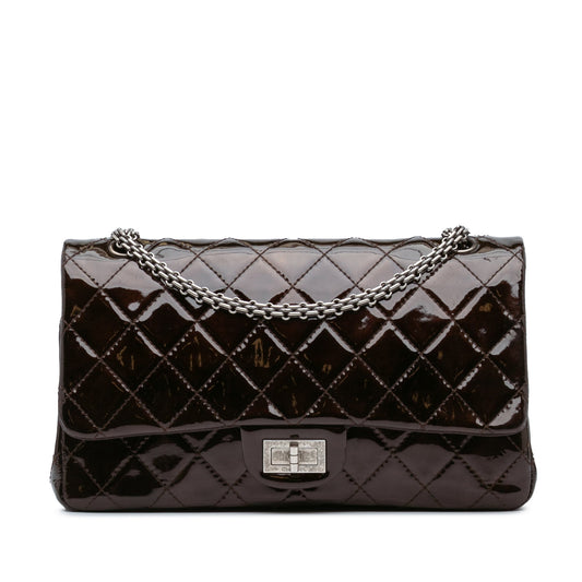 Chanel Reissue 2.55 Quilted Patent Double Flap 227 Brown