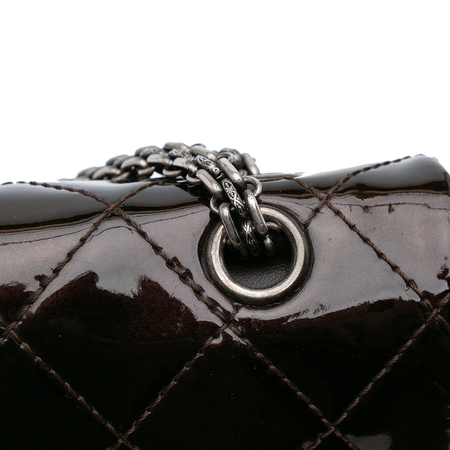 Chanel Reissue 2.55 Quilted Patent Double Flap 227 Brown