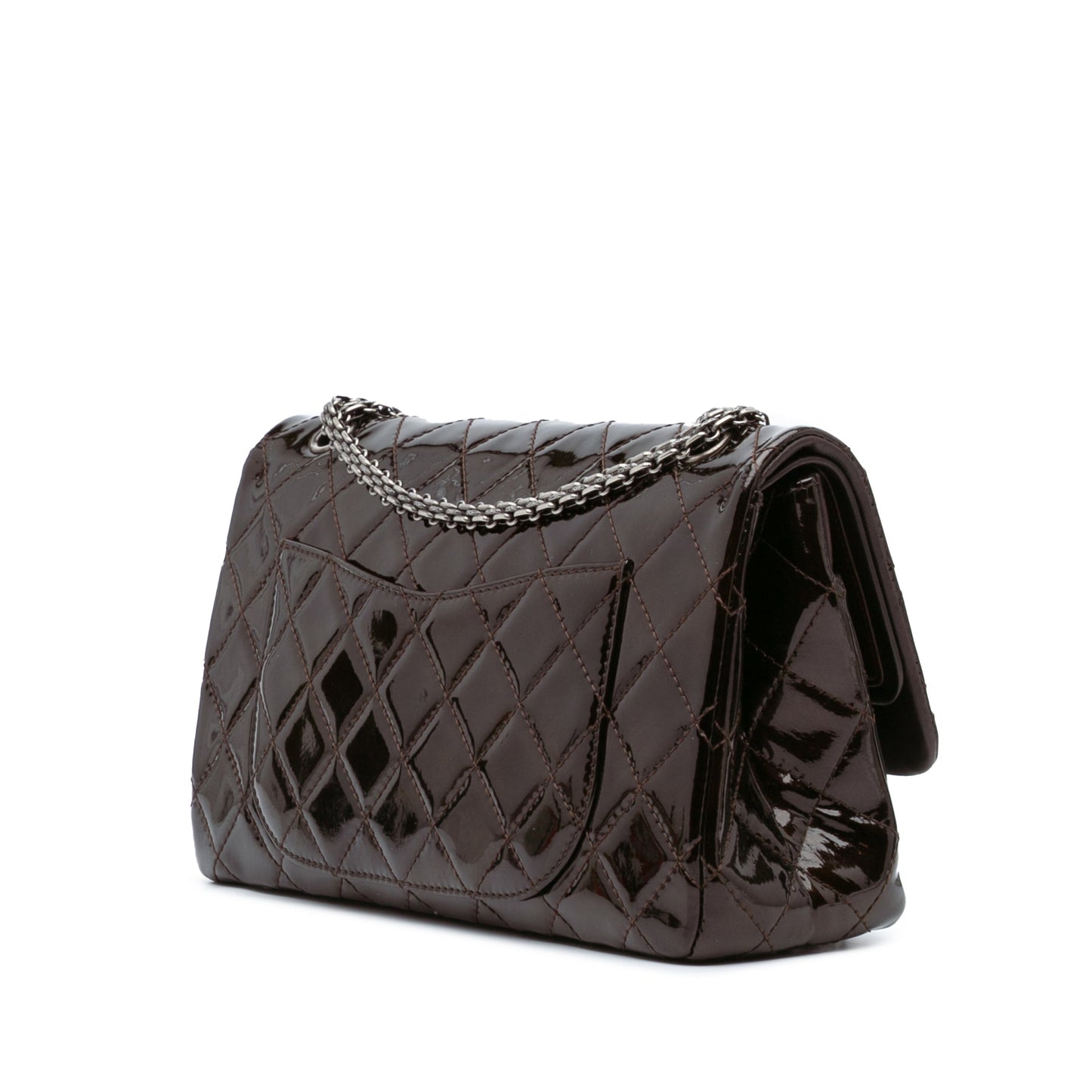 Chanel Reissue 2.55 Quilted Patent Double Flap 227 Brown