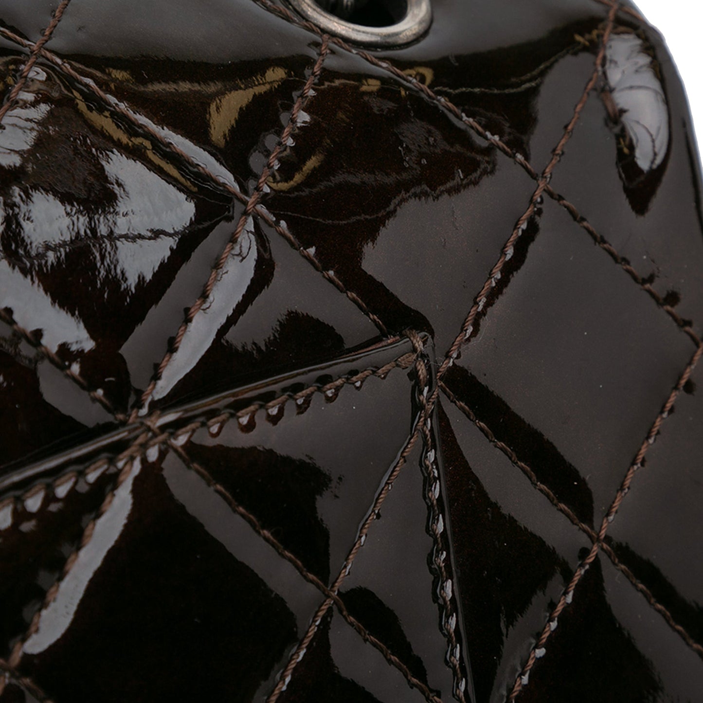 Chanel Reissue 2.55 Quilted Patent Double Flap 227 Brown