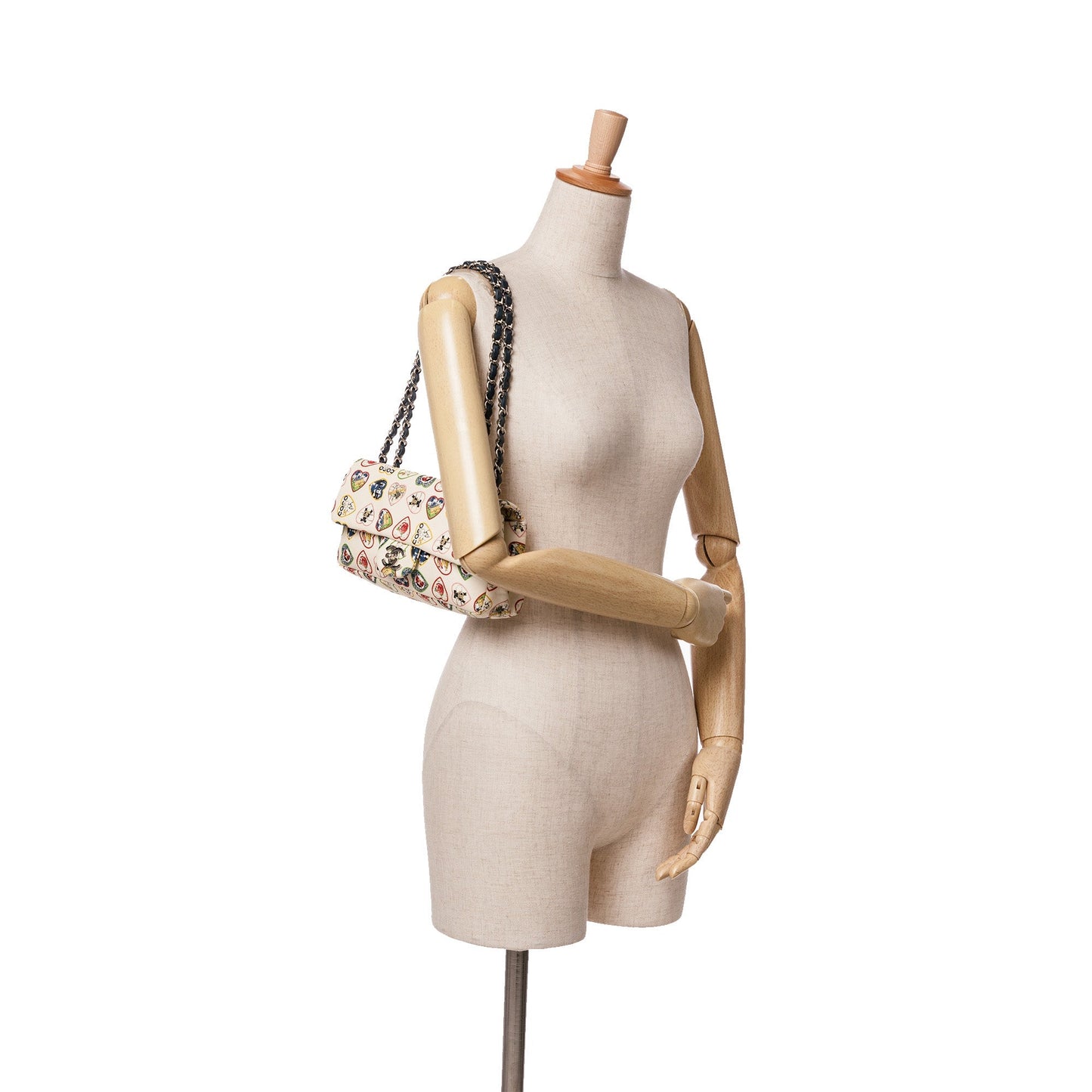 Chanel Small Canvas Valentine Heart Flap White