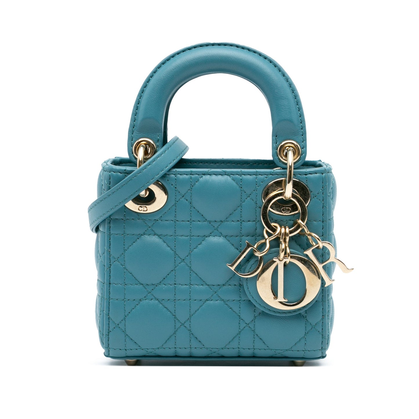 Dior Micro Lambskin Cannage Lady Dior Blue