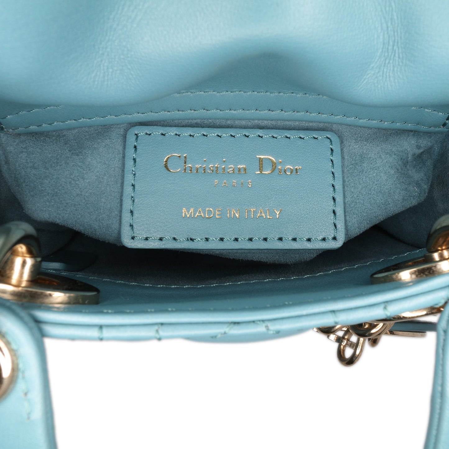 Dior Micro Lambskin Cannage Lady Dior Blue