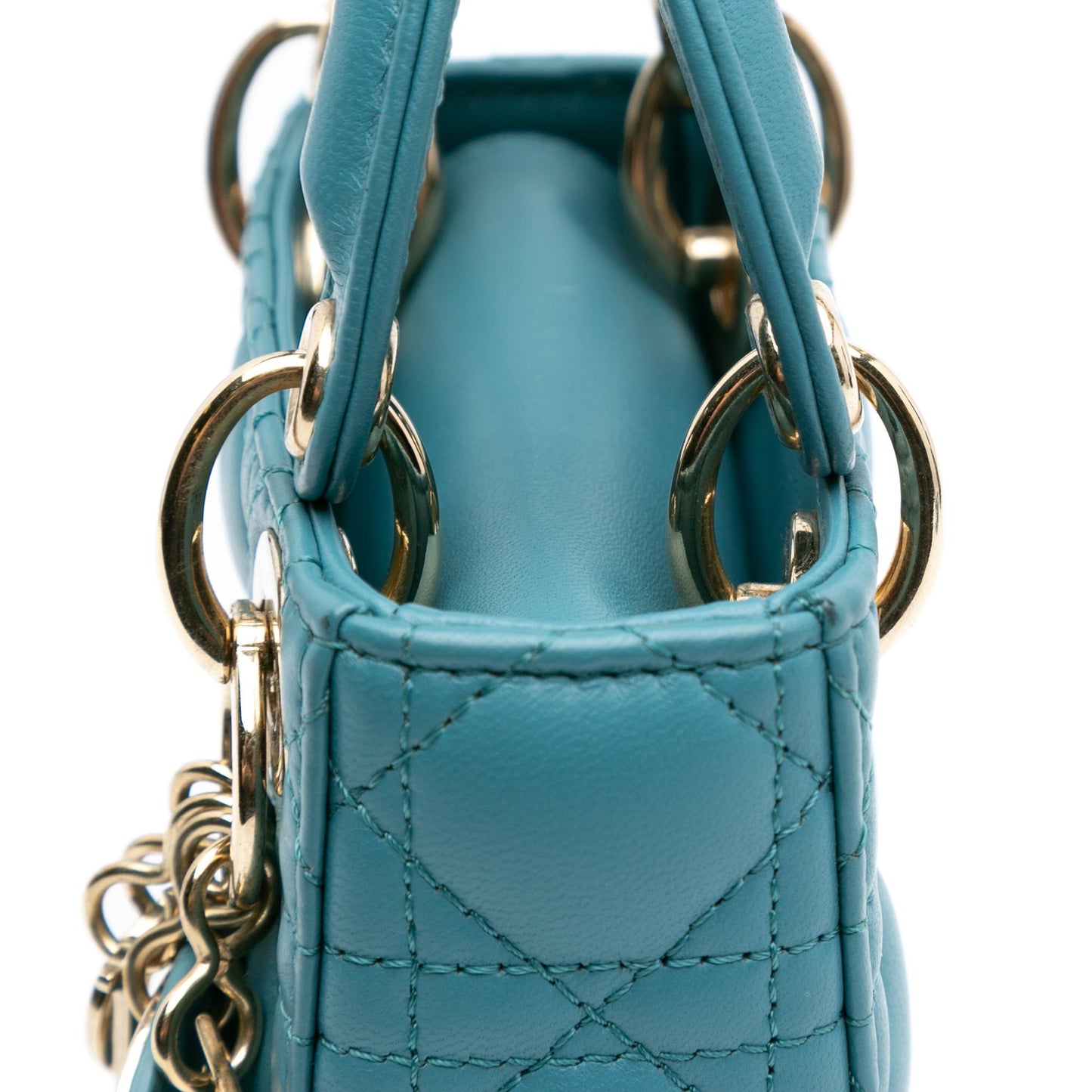 Dior Micro Lambskin Cannage Lady Dior Blue