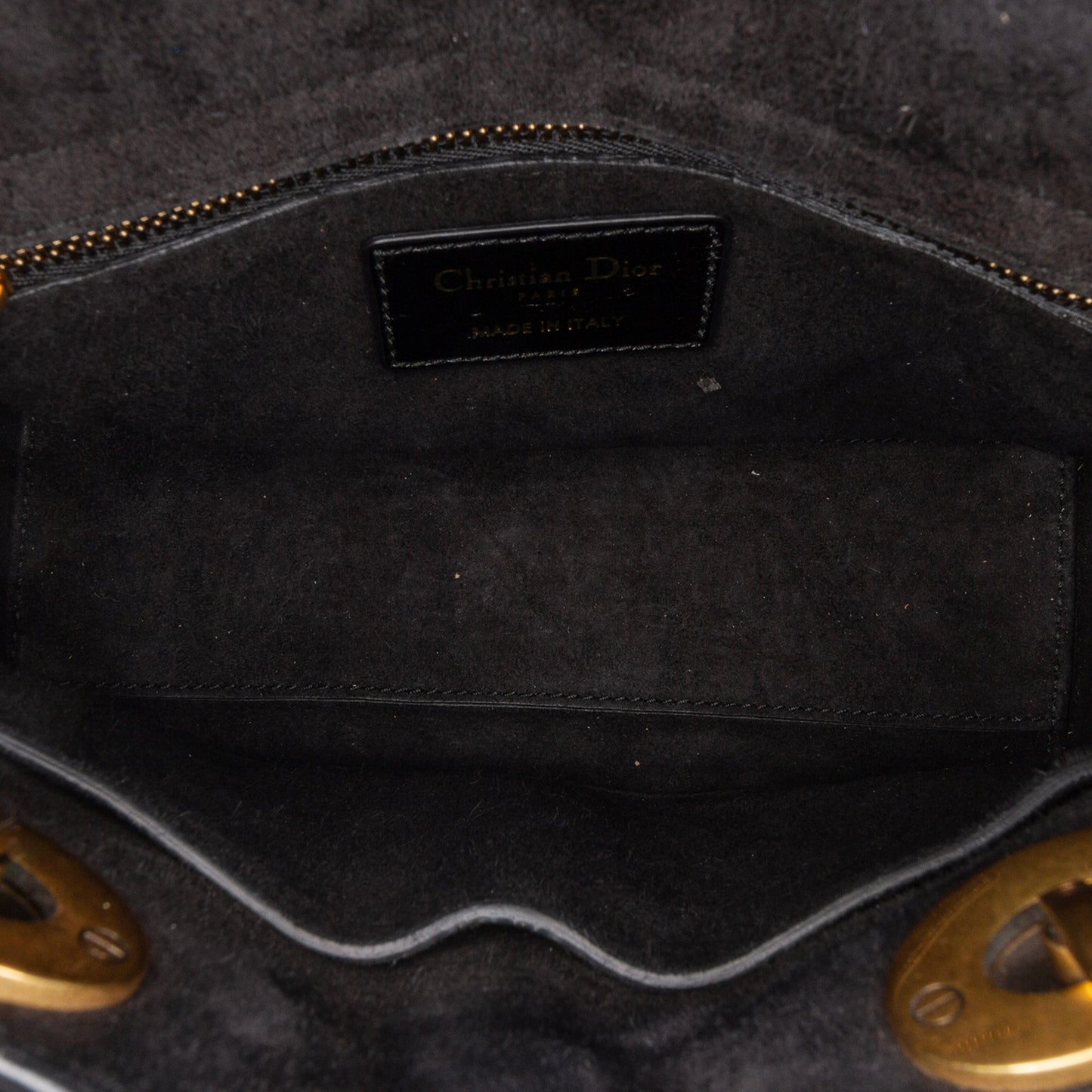 Dior Small Crinkled Patent Cannage My ABCDior Lady Dior Black